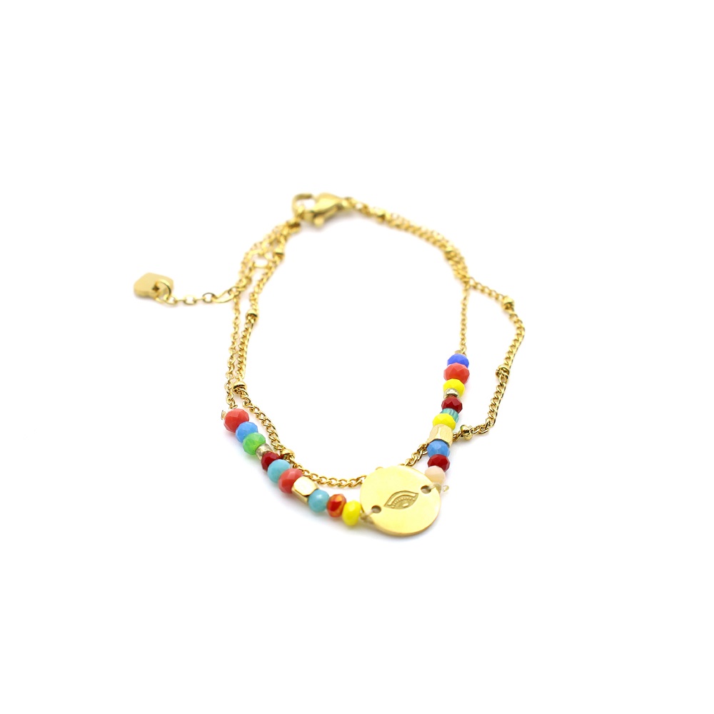 B-01-01-1.jpg Beads Double Layered Bracelet