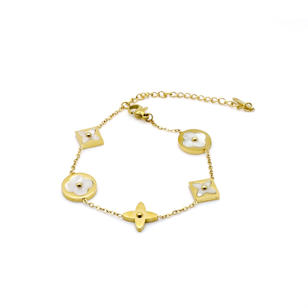 B-10-01-1.jpg Clover Golden Bracelet
