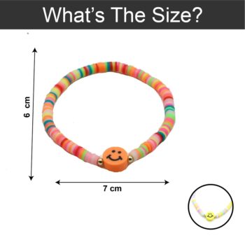 Orange Bracelet with Orange Smiley Charm