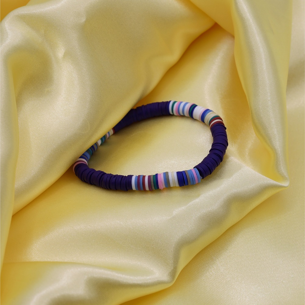 B-110-03a-1.jpg Purple Bracelet with Multicolor Separator