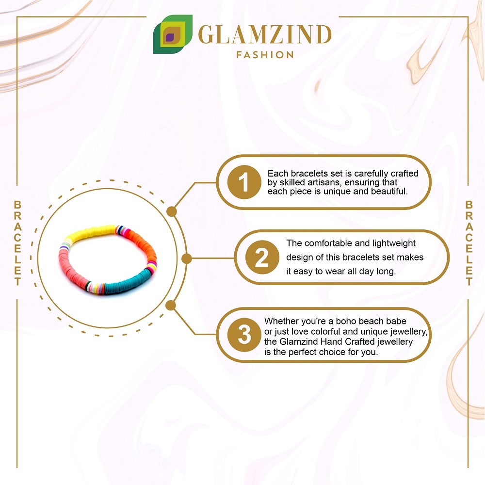 B-111-04A-1.jpg Beads Multiple Color Tone Bohemian Bracelet