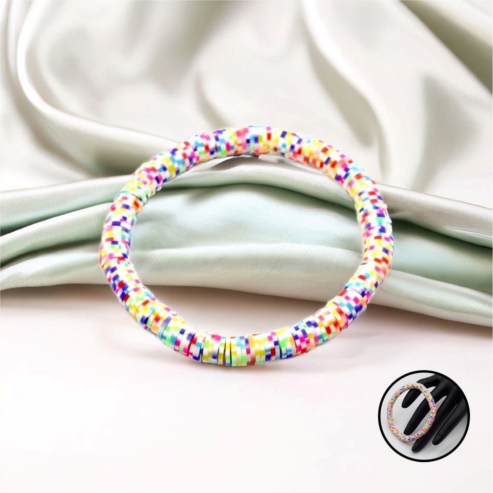 Bohemian Rainbow Heishi Beads Bracelet Bohemian Rainbow Heishi Beads Bracelet