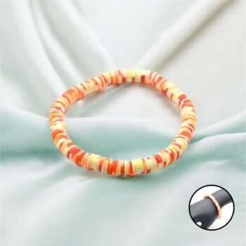 Multi Tone Orange Bohemian Bracelet