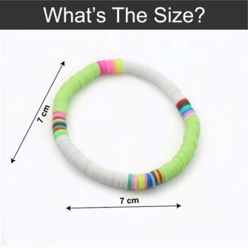 Boho Beach wear White Pastel Green Bracelet