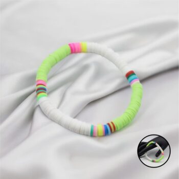 Boho Beach wear White Pastel Green Bracelet