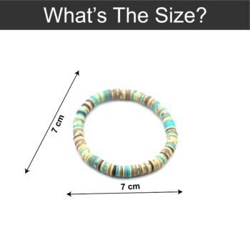 Bracelet in Multicolor Green Wooden Tones