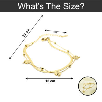 Flower Layered Golden Bracelet