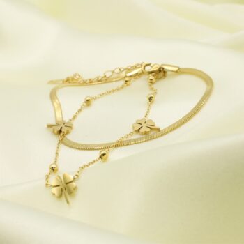 Flower Layered Golden Bracelet