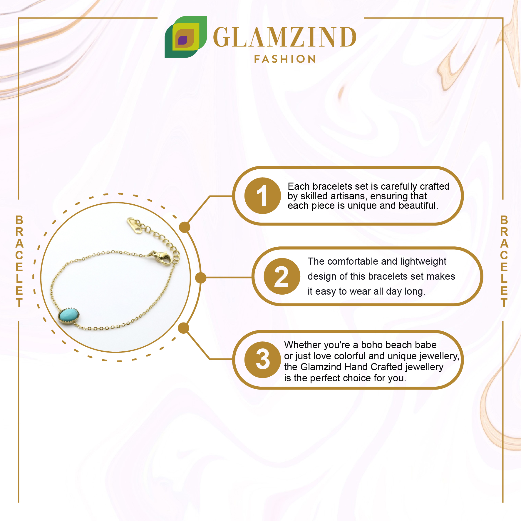 B-4-04-1.jpg Natural Stone Lava Rock Minimalistic Bracelet