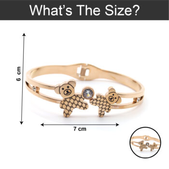 Bear Lover Lock Rose Gold Bracelet