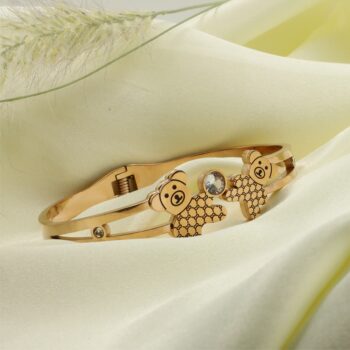 Bear Lover Lock Rose Gold Bracelet