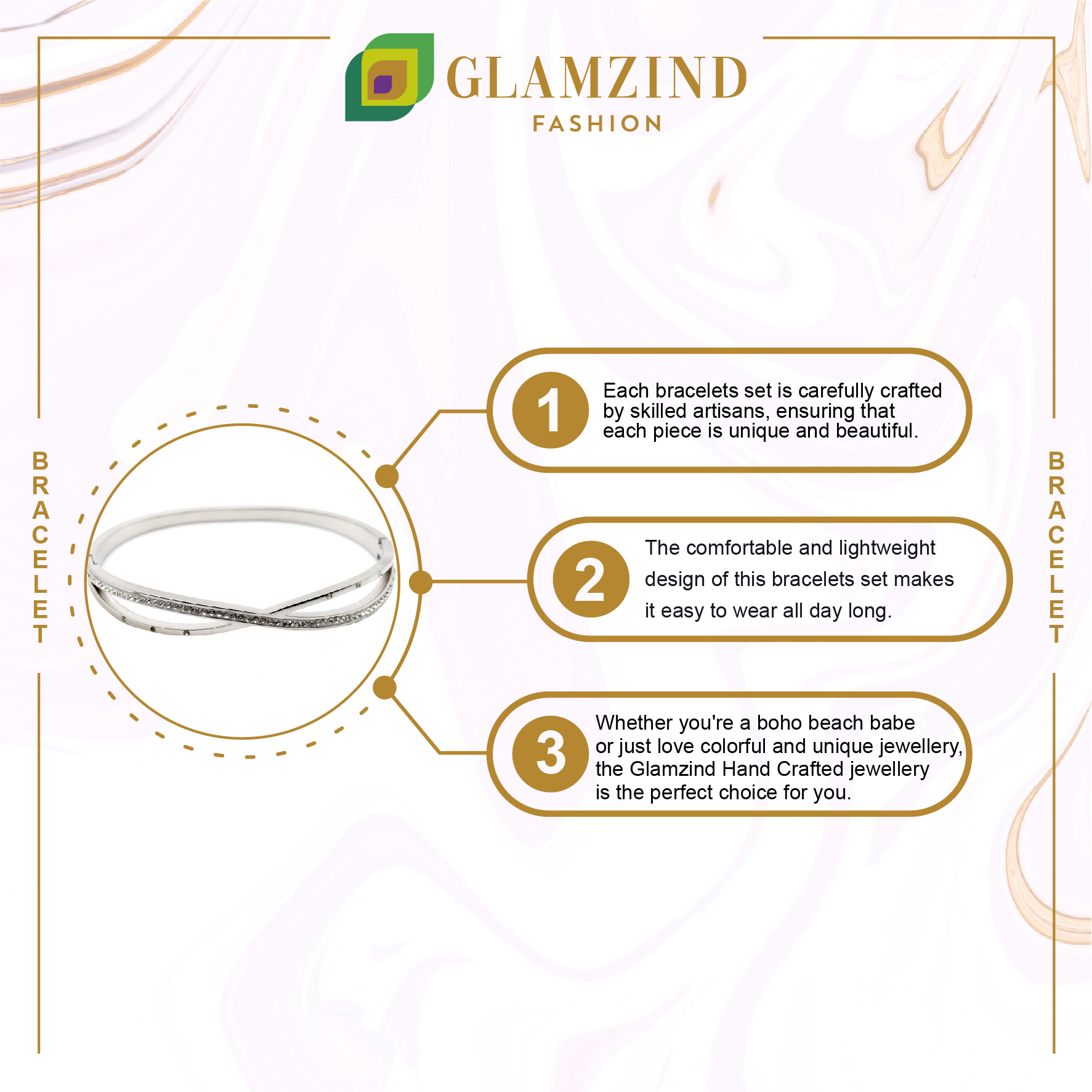 B-47-04-1.jpg Single Liner Silver Bracelet