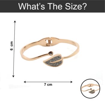 Leafy Diamond Golden Bracelet