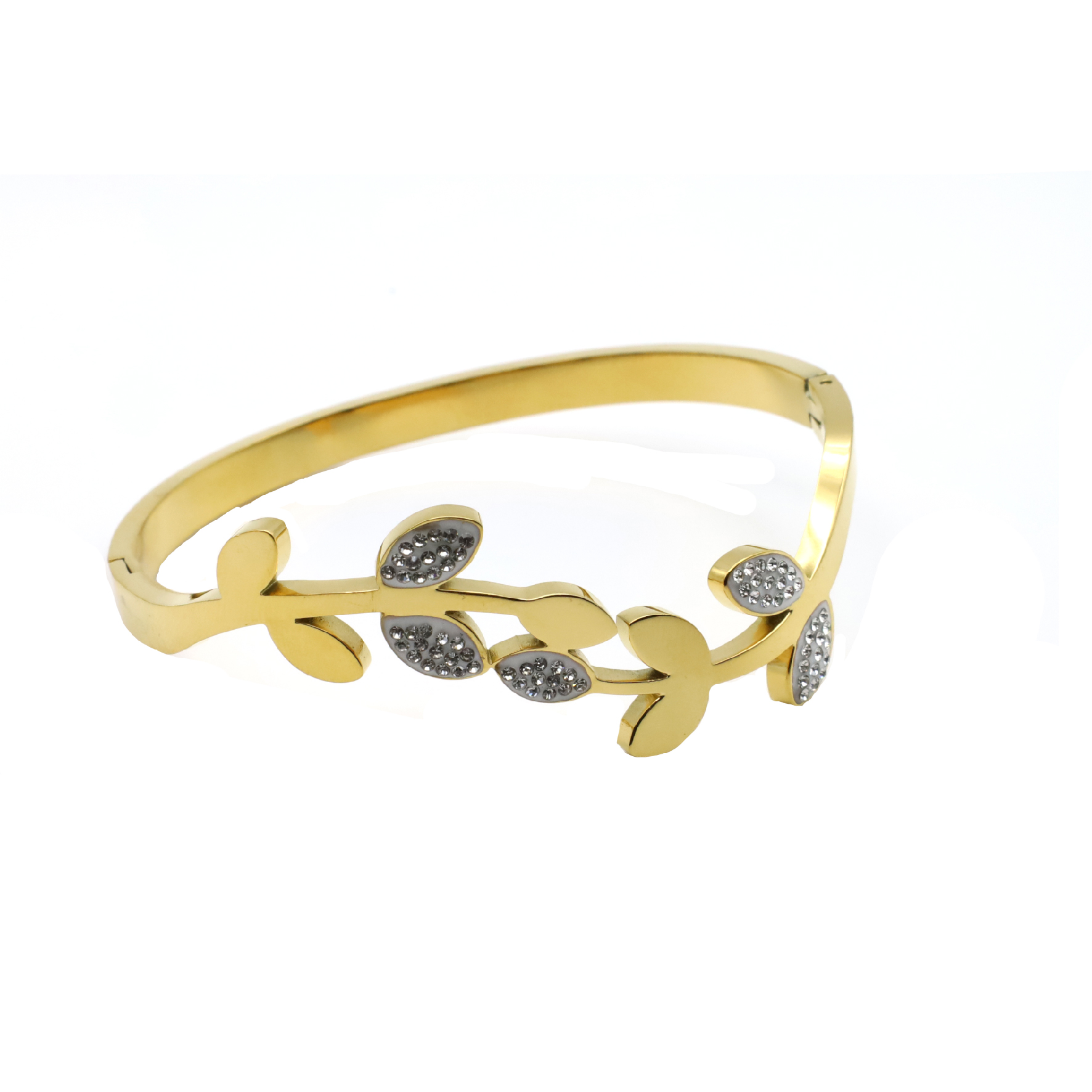 B-52-01-1.jpg Leafy Vine Golden Bracelet