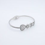 Layered Heart Tree Featured Silver Bracelet