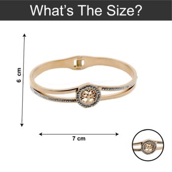 Tree Feature Rose Gold Bracelet