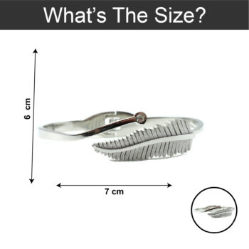 Palm Leaf Silver Handcuff