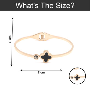 Four Leaf Clover Rose Gold Bracelet