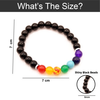 Shiny Black Shade Bohemian Healing Beads Bracelet