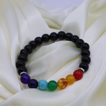 Shiny Black Shade Bohemian Healing Beads Bracelet