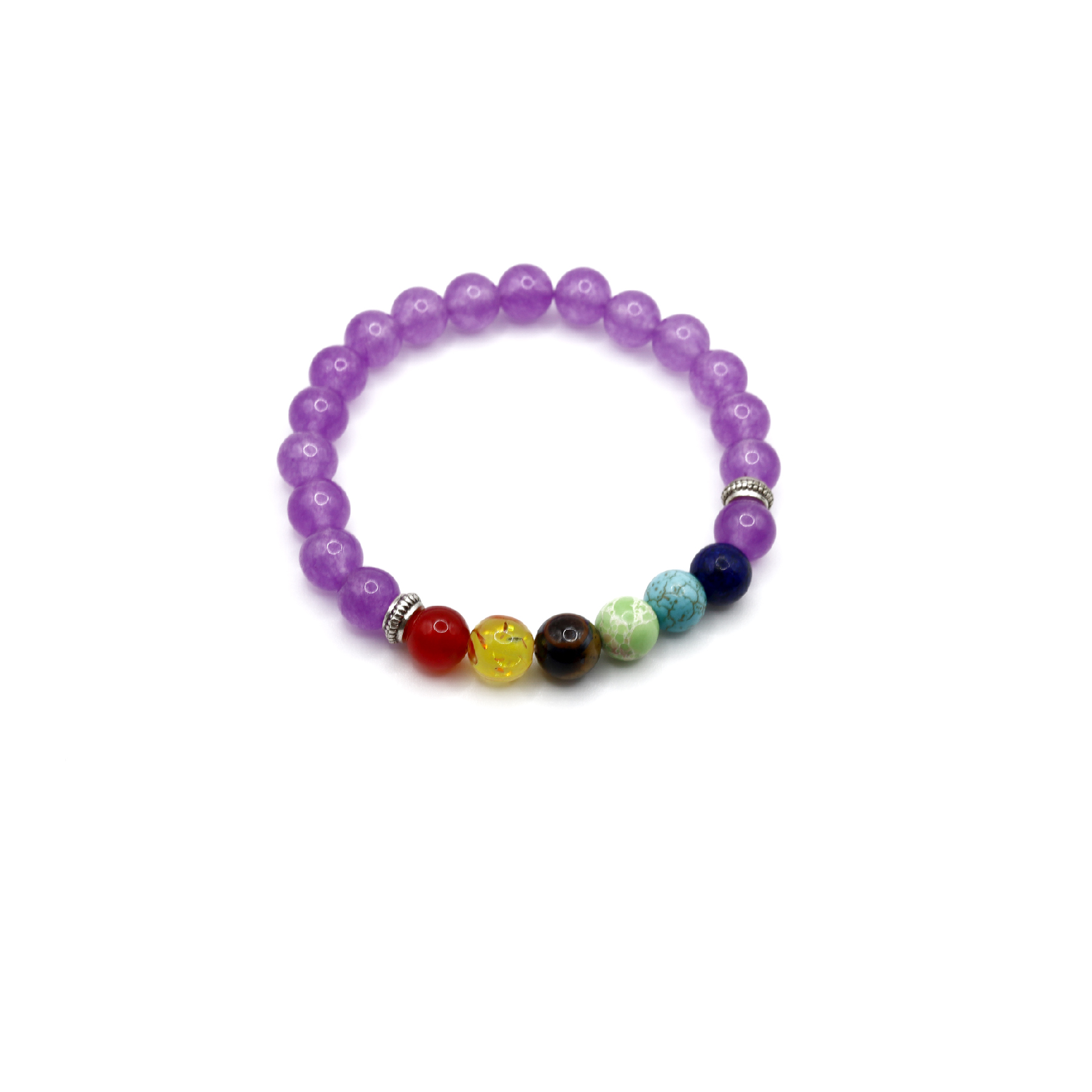 B-90-01-1.jpg Natural Stone Bracelet in Lavender