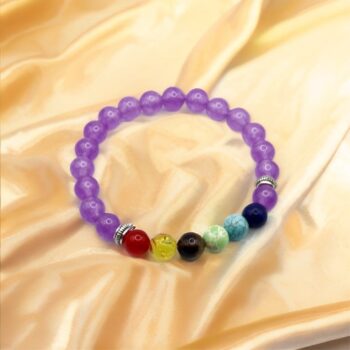 Natural Stone Bracelet in Lavender