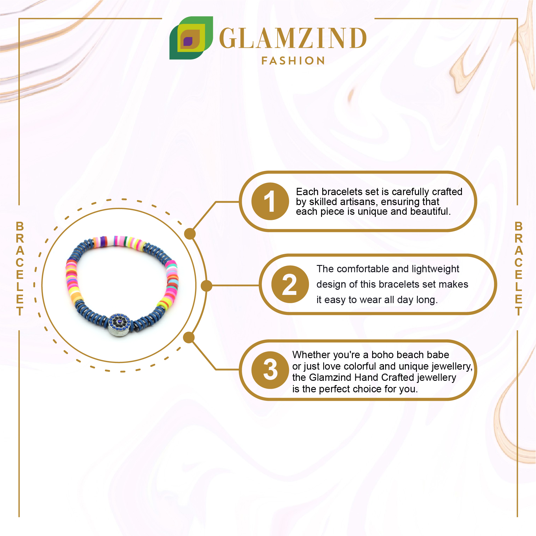 B-94-04-1.jpg Handcrafted Blue & Multi-Tone Bracelet