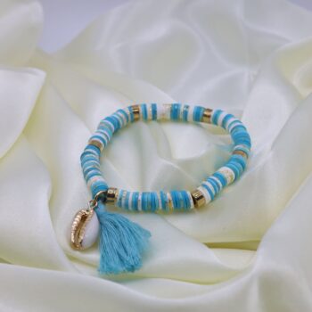 Bracelet with Water Blue Beads