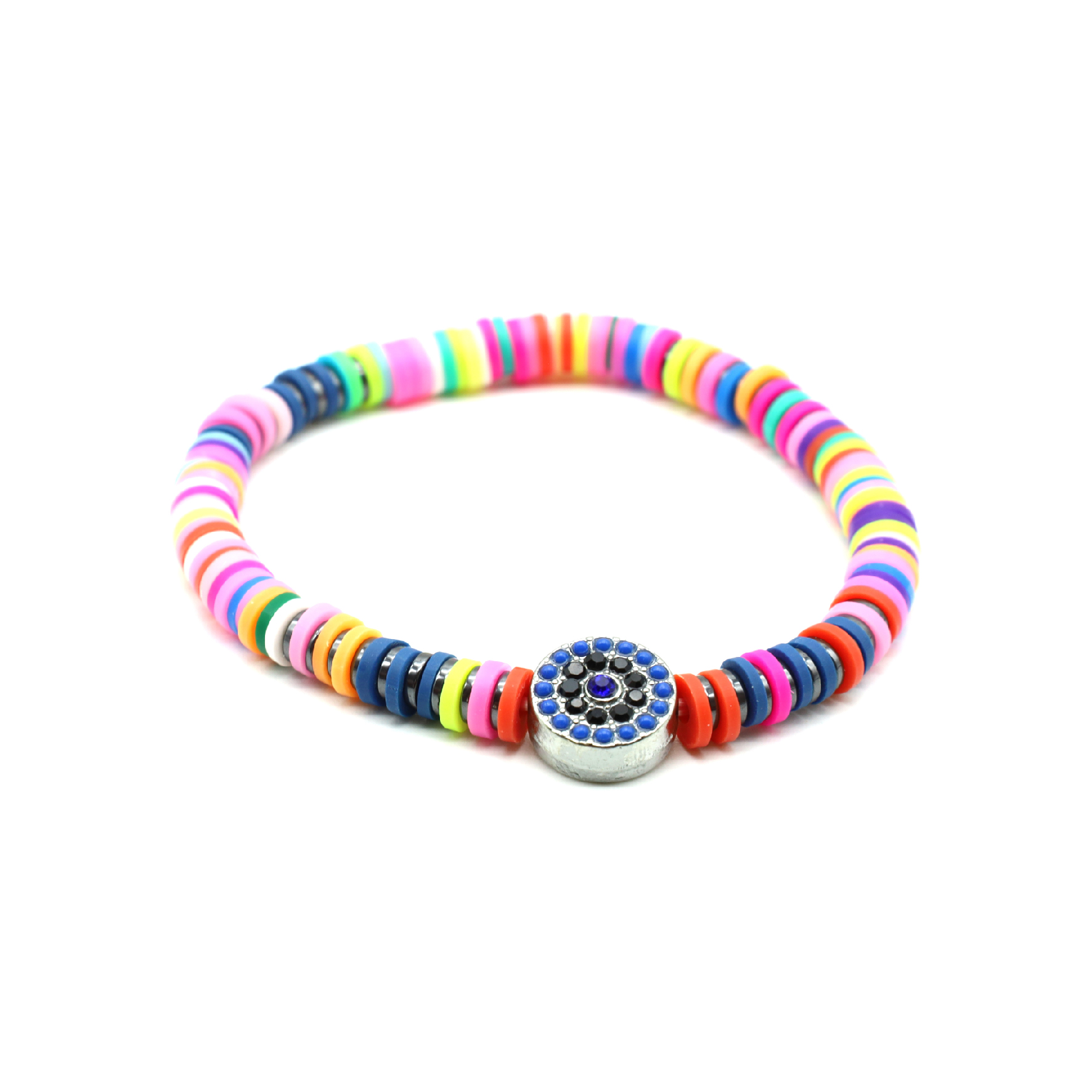 B-99-01-1.jpg Multi-Tone Bracelet with Round Charm