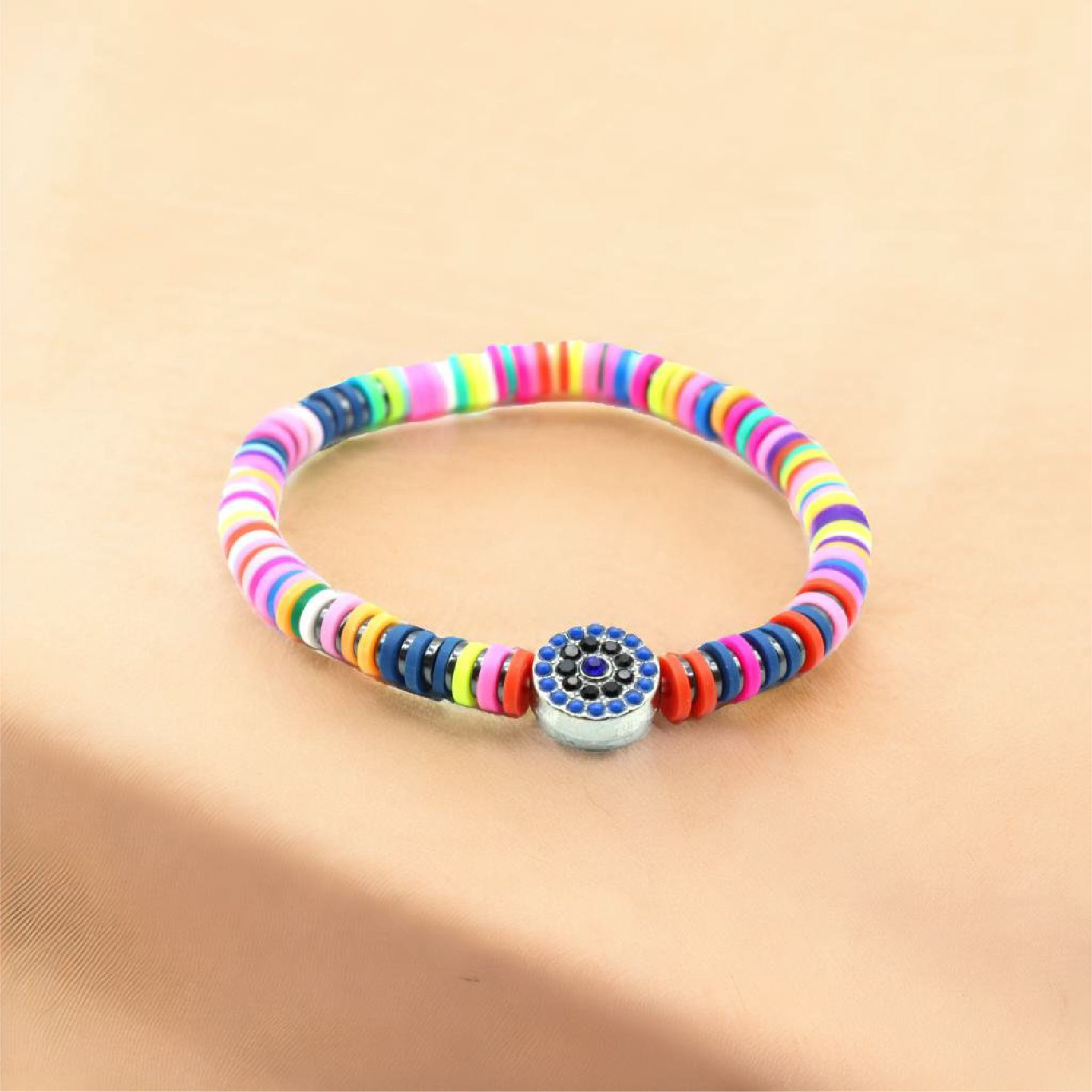 B-99-03-1.jpg Multi-Tone Bracelet with Round Charm
