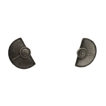 German Silver Half Round Earring