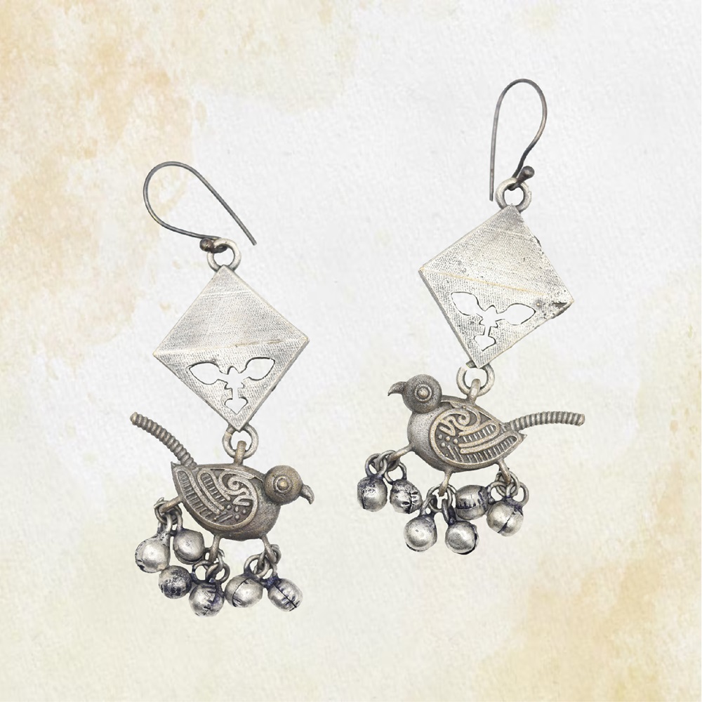 EAR-RING-02-4-1.jpg German Silver Parrot Latkan