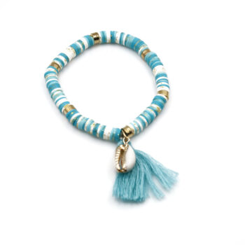 Bracelet with Water Blue Beads