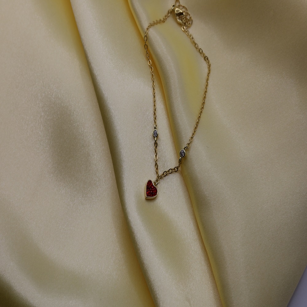 IMG_0554_2-1.jpg Bracelet with Hot Pink Heart Charm