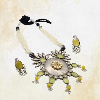 German Silver Stone Neckless