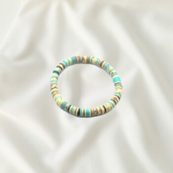 Bracelet in Multicolor Green Wooden Tones