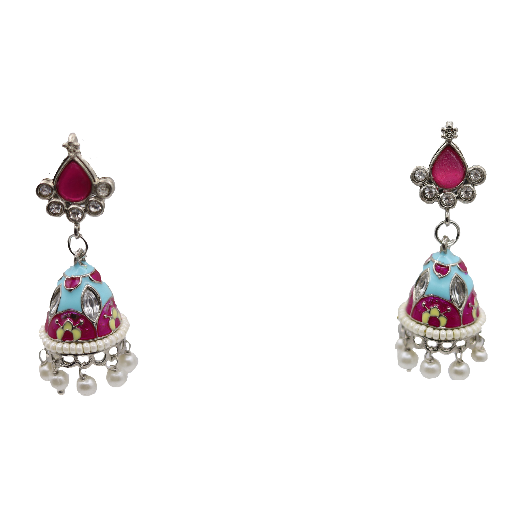 BLUE-01-4.jpg Meenakari Jhumka