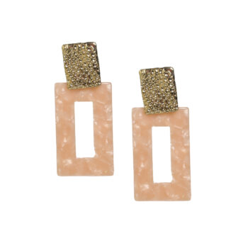 Peachy Pink Long Earrings