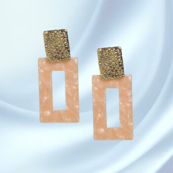Peachy Pink Long Earrings