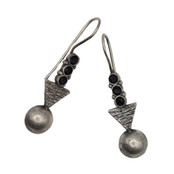 German Silver Mid Long Earrings