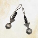German Silver Mid Long Earrings