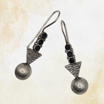 German Silver Mid Long Earrings