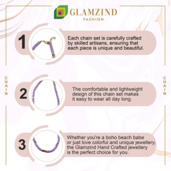 Neckless Heishi Beads Lavender