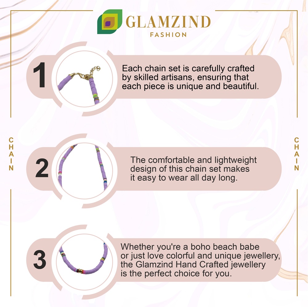 N-01-04a.jpg Neckless Heishi Beads Lavender