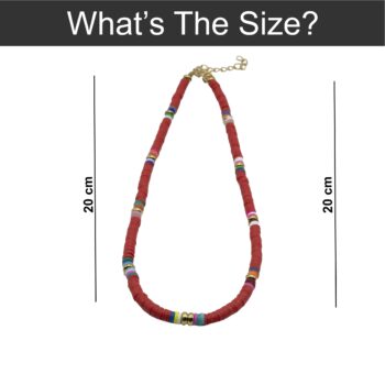 Beads Necklace - Red