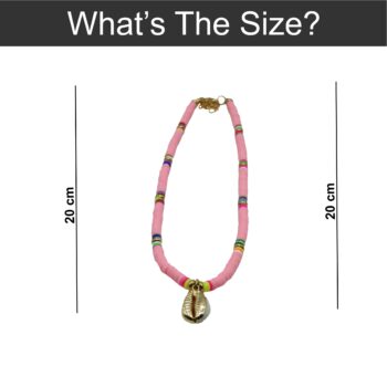 Baby Pink Heishi Beads with Cowrie Shell