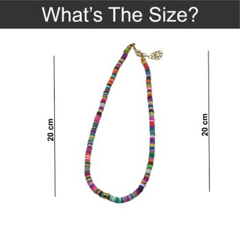 Necklace Multi Color Heishi Beads