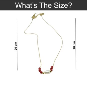 Red Beads and Pearl Chain