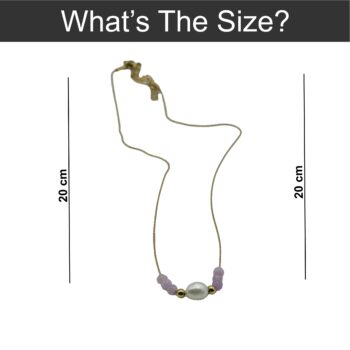 Lavender Beads and Pearl Chain