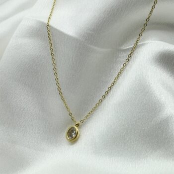 Oval Cubic Zircon Necklace